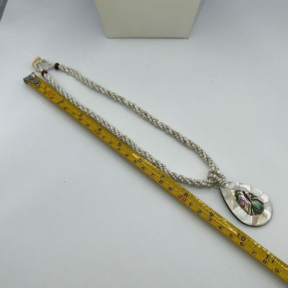 Shell Bohemian Statement Fashion Necklace Pendant Collar Mother Of Pearl Abalone - Picture 6 of 7